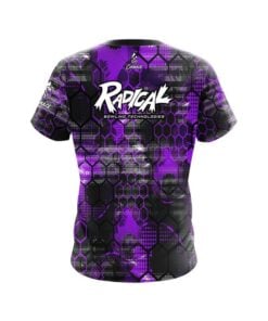 Alternative view of Radical Purple Honeycomb CoolWick Bowling Jersey