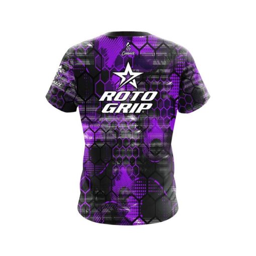 Roto Grip Purple Honeycomb CoolWick Bowling Jersey - Image 2