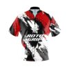 Roto Grip Red Hexagram Quick Ship CoolWick Sash Zip Bowling Jersey