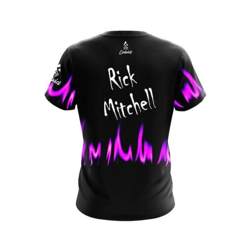 Roto Grip Rick Mitchell Purple Flames CoolWick Bowling Jersey - Image 2