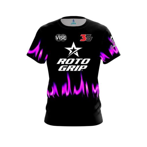 Roto Grip Rick Mitchell Purple Flames CoolWick Bowling Jersey