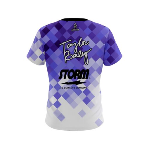 Storm Taylor Bailey Geometric Lavender CoolWick Bowling Jersey - Image 2