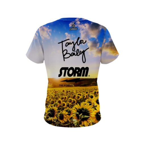 Storm Taylor Bailey Sunflowers CoolWick Bowling Jersey - Image 2
