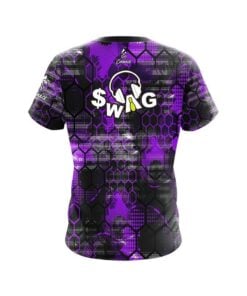 Alternative view of SWAG Purple Honeycomb CoolWick Bowling Jersey