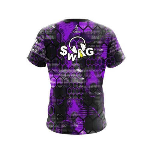 SWAG Purple Honeycomb CoolWick Bowling Jersey - Image 2