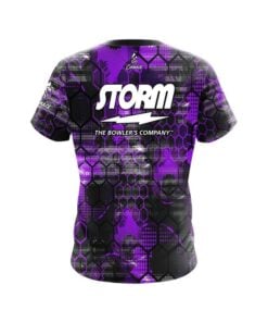 Alternative view of Storm Purple Honeycomb CoolWick Bowling Jersey