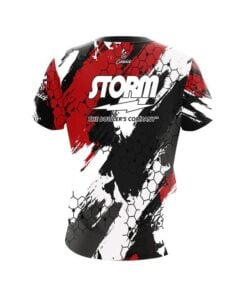 Alternative view of Storm Red Hexagram CoolWick Bowling Jersey