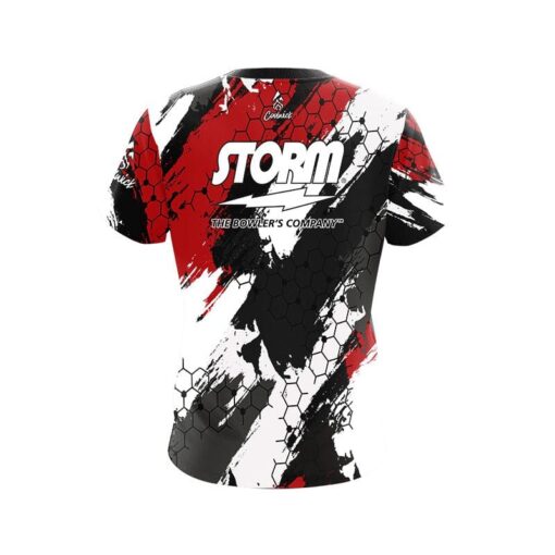 Storm Red Hexagram CoolWick Bowling Jersey - Image 2