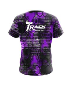 Alternative view of Track Purple Honeycomb CoolWick Bowling Jersey