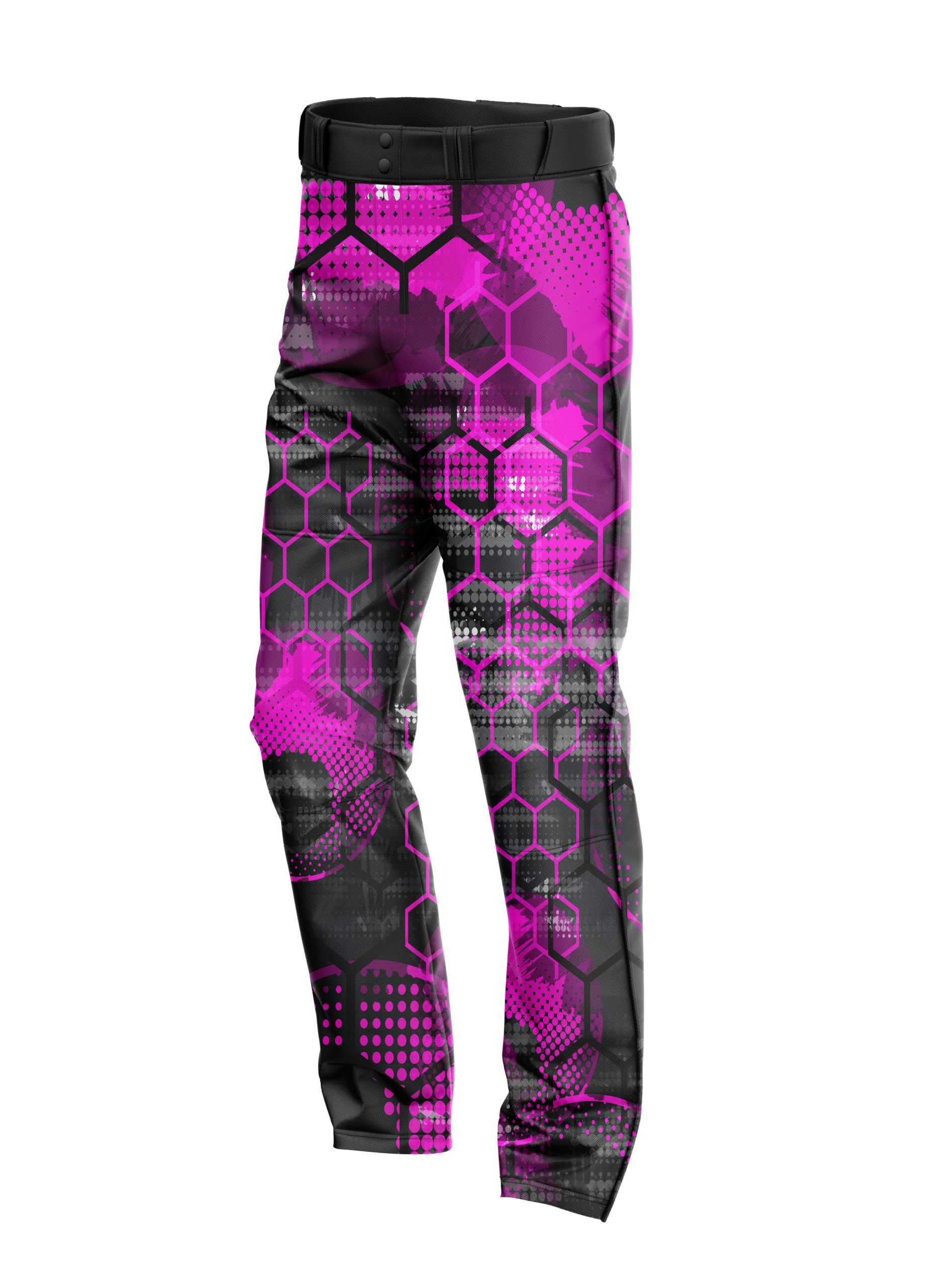 Pink Honeycomb CoolWick Bowling Pants - CoolWick Bowling Apparel