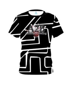 A2B Addicted2Bowling Jai Jones Black White Shapes CoolWick Jersey