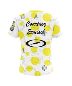 Alternative view of Storm Courtney Ermisch Yellow Modern Halftone CoolWick Bowling Jersey