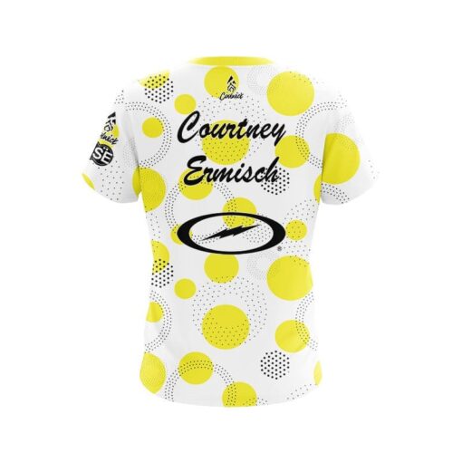 Storm Courtney Ermisch Yellow Modern Halftone CoolWick Bowling Jersey - Image 2