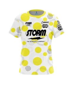 Storm Courtney Ermisch Yellow Modern Halftone CoolWick Bowling Jersey