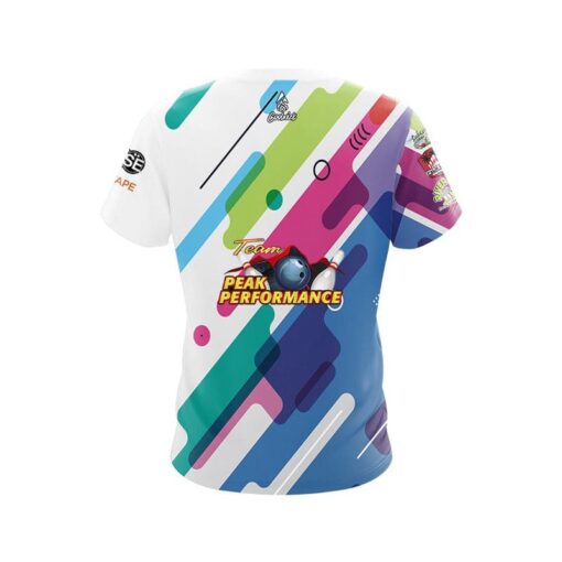 Storm Peak Performance Abstract Lines White Replica CoolWick Bowling Jersey - Image 2