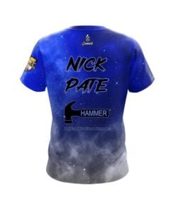 Alternative view of Hammer Nick Pate Blue Silver Galaxy Replica CoolWick Bowling Jersey