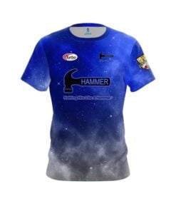 Hammer Nick Pate Blue Silver Galaxy Replica CoolWick Bowling Jersey