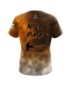 Alternative view of Hammer Nick Pate Orange White Galaxy Replica CoolWick Bowling Jersey