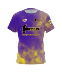 Hammer Nick Pate Purple Yellow Galaxy Replica CoolWick Bowling Jersey