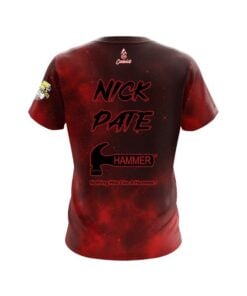 Alternative view of Hammer Nick Pate Red Black Galaxy Replica CoolWick Bowling Jersey
