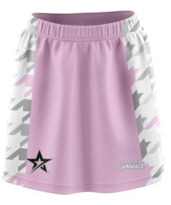 Stefanie Johnson Roto Grip Houndstooth Pink Gray CoolWick Bowling Skort