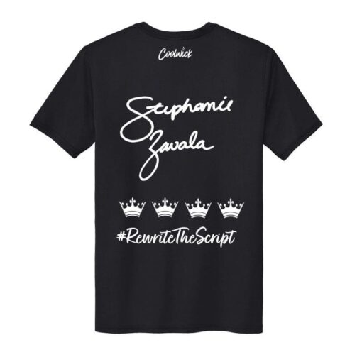 Stephanie Zavala CoolWick Black Sport-Tek Signature Tee - Image 2