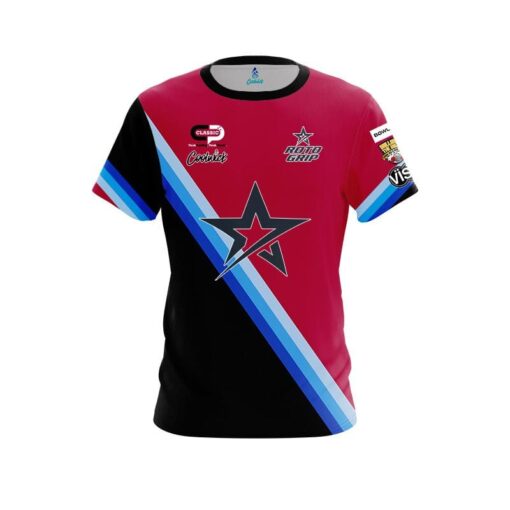 Roto Grip Anthony Simonsen Black Red Wave CoolWick Bowling Jersey