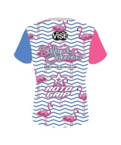 Alternative view of Stefanie Johnson Roto Grip Flamingo Party CoolWick Bowling Jersey