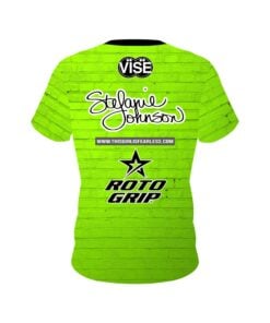 Alternative view of Stefanie Johnson Roto Grip Lime Green Brick House CoolWick Bowling Jersey
