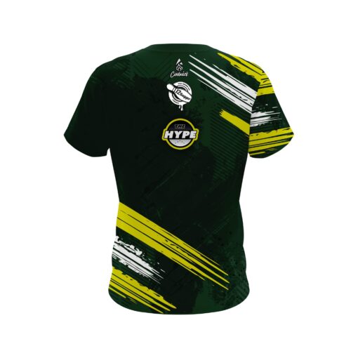 The Hype Plug Green and Yellow CoolWick Bowling Jersey - Image 2