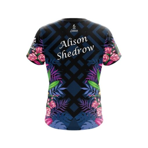 Alison Shedrow Tropical Floral Leaves CoolWick Bowling Jersey - Image 2