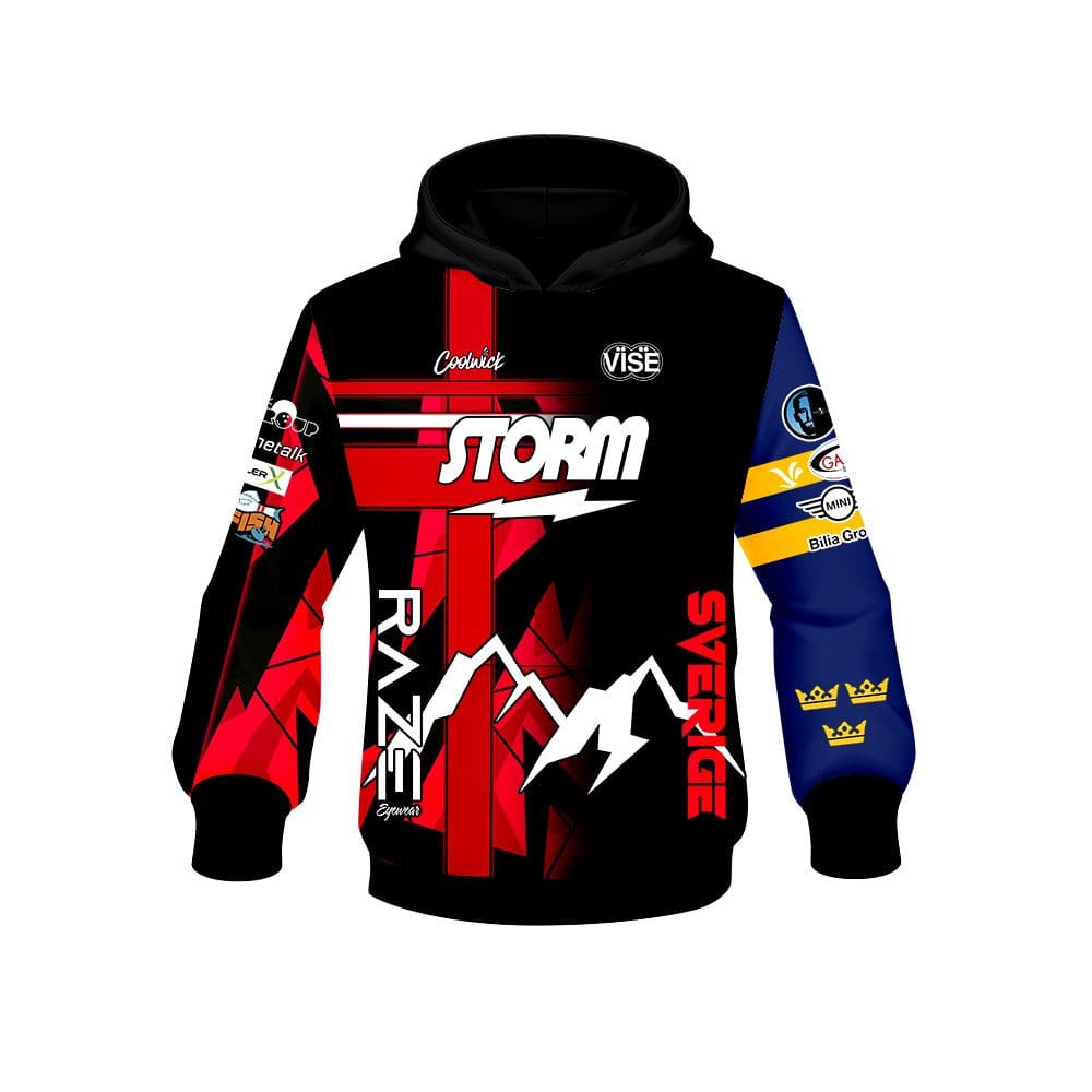 Limited Edition Kyle Troup x Jesper Svensson Red Fusion CoolWick Bowling Hoodie