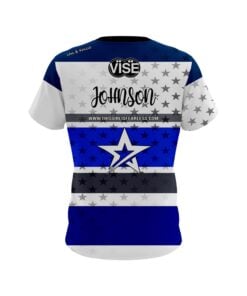 Alternative view of Stefanie Johnson Roto Grip All Star Navy Stripes CoolWick Bowling Jersey