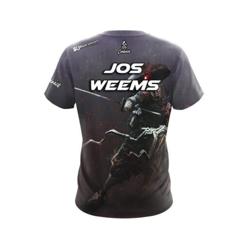 Storm Jos Weems Black Unicorn Cyber Samurai CoolWick Bowling Jersey - Image 2