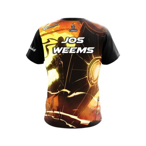 Storm Jos Weems Black Unicorn Golden Knight CoolWick Bowling Jersey - Image 2