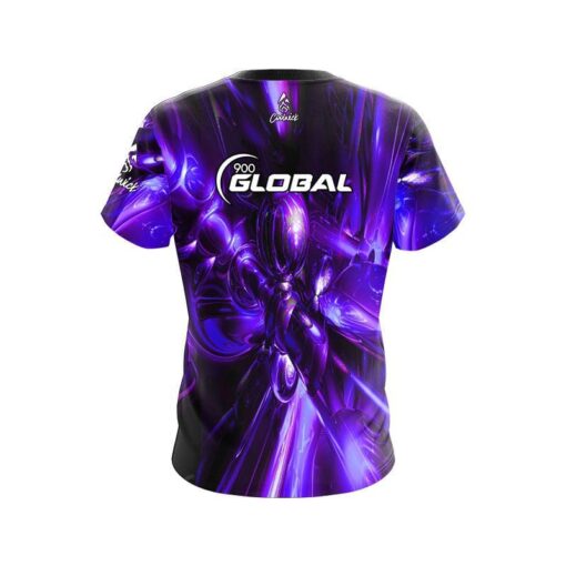 900 Global Liquid Plasma Purple CoolWick Bowling Jersey - Image 2