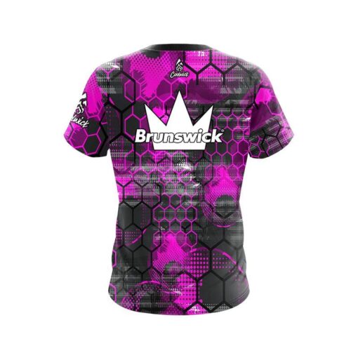 Brunswick Pink Honeycomb CoolWick Bowling Jersey - Image 2