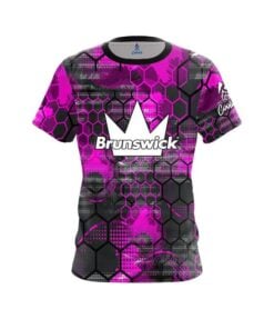 Brunswick Pink Honeycomb CoolWick Bowling Jersey