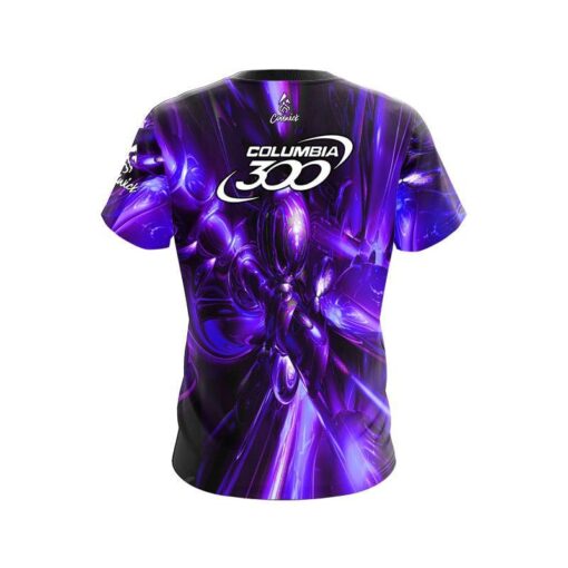 Columbia 300 Liquid Plasma Purple CoolWick Bowling Jersey - Image 2
