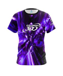 Columbia 300 Liquid Plasma Purple CoolWick Bowling Jersey