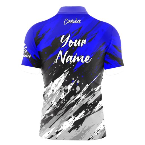 CoolWick Elite Blue Skirmish Sash Zip Jersey - Image 2