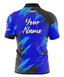 Alternative view of CoolWick Elite Blue Maverick Sash Zip Jersey