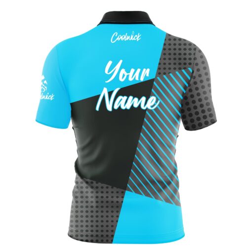 CoolWick Elite Blue Complexity Sash Zip Jersey - Image 2