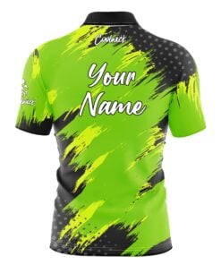 Alternative view of CoolWick Elite Green Yellow Maverick Sash Zip Jersey
