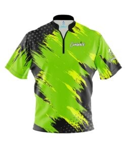 CoolWick Elite Green Yellow Maverick Sash Zip Jersey