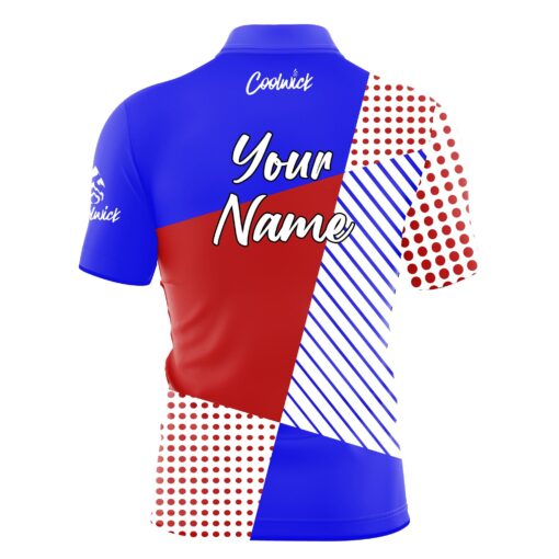 CoolWick Elite Red White Blue Complexity Sash Zip Jersey - Image 2
