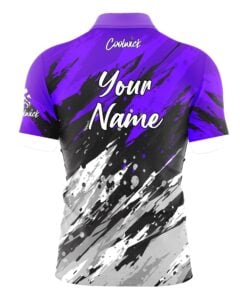 Alternative view of CoolWick Elite Purple Skirmish Sash Zip Jersey