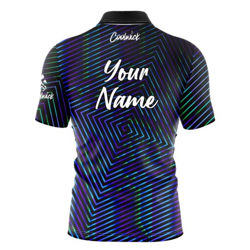 CoolWick Elite Purple Blue Fixation Sash Zip Jersey - Image 2