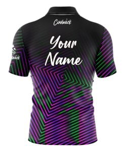 Alternative view of CoolWick Elite Purple Green Fixation Sash Zip Jersey