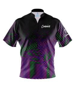 CoolWick Elite Purple Green Fixation Sash Zip Jersey